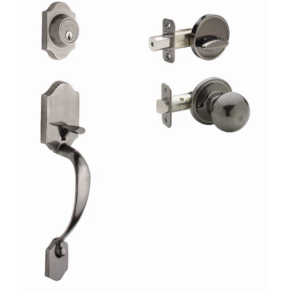 Copper Creek HZ2610XBK-AN Heritage Front Entrance Handleset